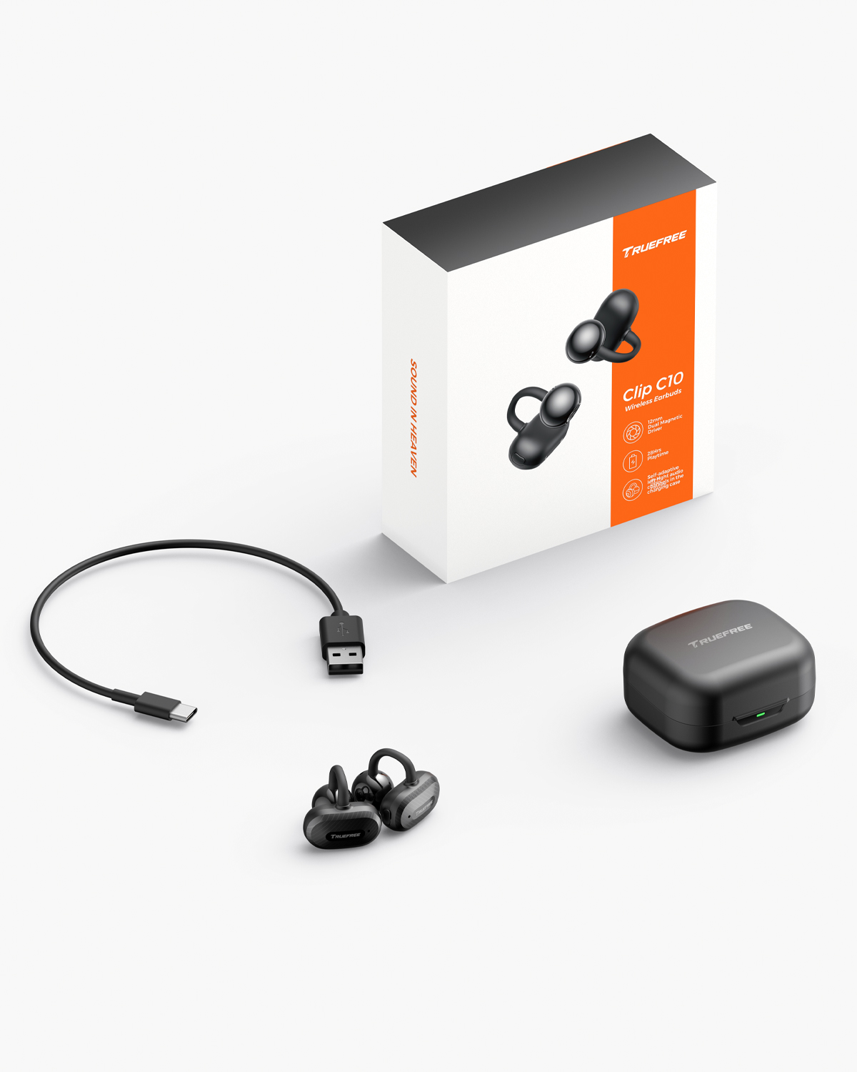 thumbnail image 2 of Truefree C10 Clip-On Wireless Earbuds - Open-Ear Bluetooth 5.4 With 28H Battery 2 of 9